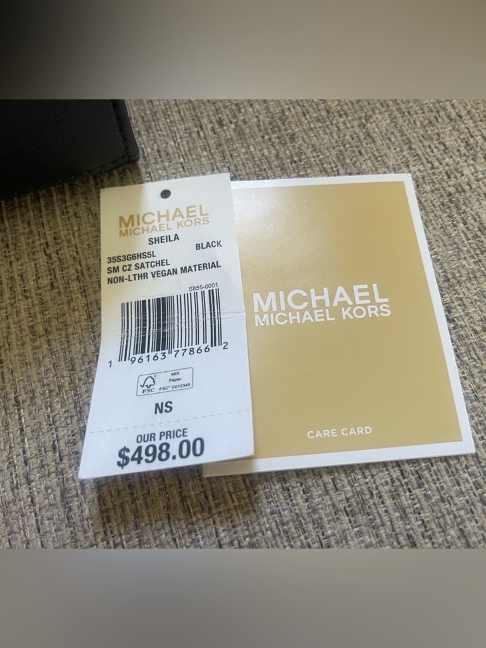 NWOT Michael Kors Sheila Small CZ Satchel Crossbody - Picture 7 of 7